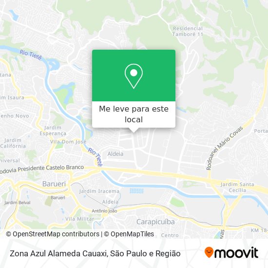 Zona Azul Alameda Cauaxi mapa