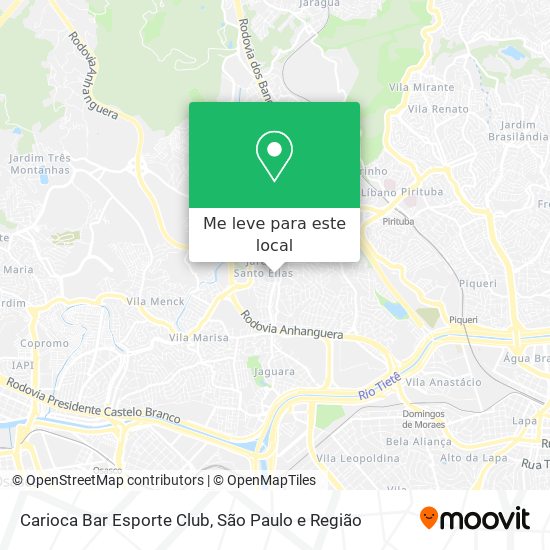 Carioca Bar Esporte Club mapa