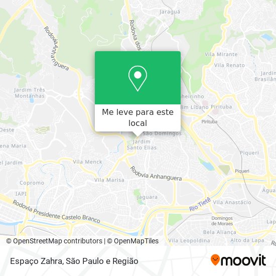 Espaço Zahra mapa