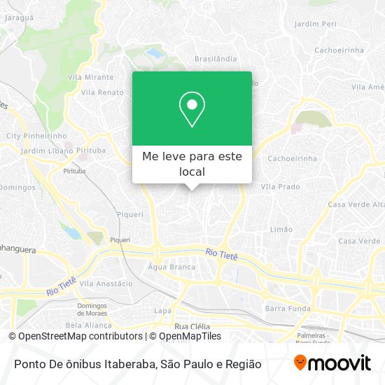 Ponto De ônibus Itaberaba mapa