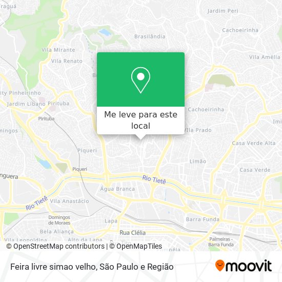 Feira livre simao velho mapa