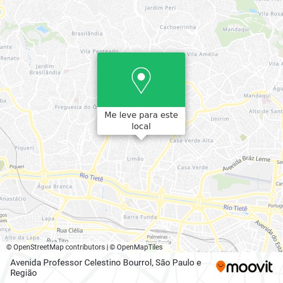 Avenida Professor Celestino Bourrol mapa