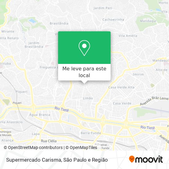 Supermercado Carisma mapa