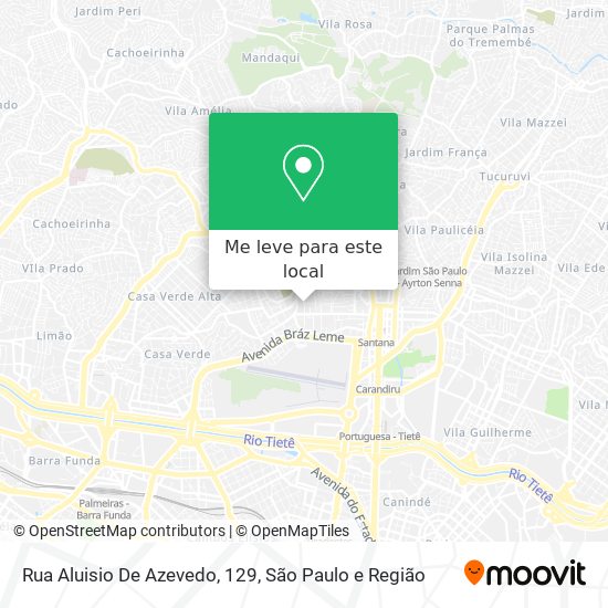 Rua Aluisio De Azevedo, 129 mapa