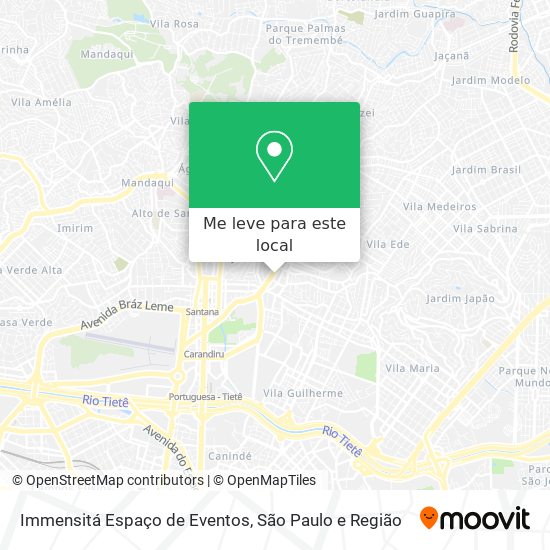 Immensitá Espaço de Eventos mapa