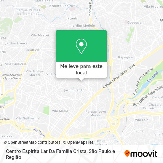 Centro Espirita Lar Da Familia Crista mapa