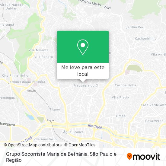 Grupo Socorrista Maria de Bethânia mapa