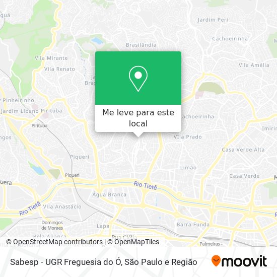 Sabesp - UGR Freguesia do Ó mapa