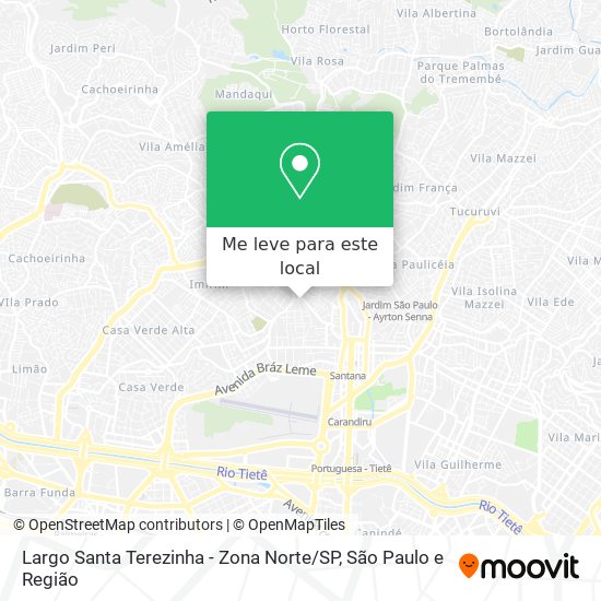 Largo Santa Terezinha - Zona Norte / SP mapa