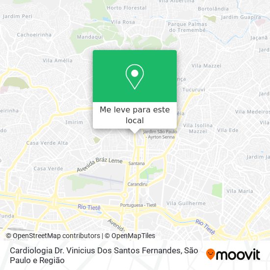 Cardiologia Dr. Vinicius Dos Santos Fernandes mapa