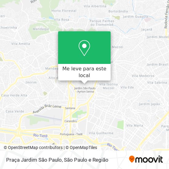 Praça Jardim São Paulo mapa