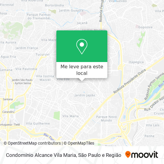 Condomínio Alcance Vila Maria mapa