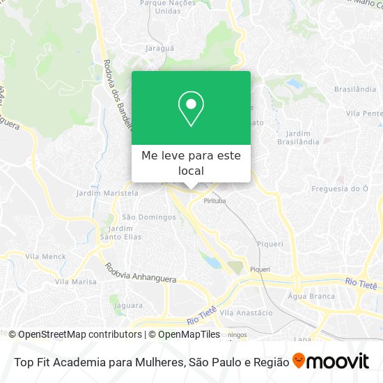 Top Fit Academia para Mulheres mapa