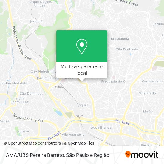 AMA/UBS Pereira Barreto mapa