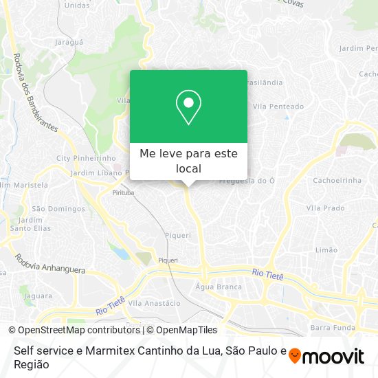 Self service e Marmitex Cantinho da Lua mapa