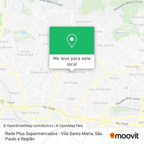 Rede Plus Supermercados - Vila Santa Maria mapa