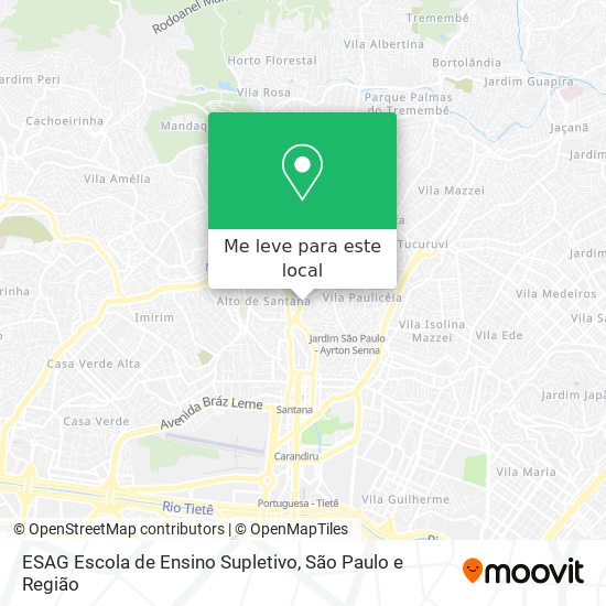 ESAG Escola de Ensino Supletivo mapa