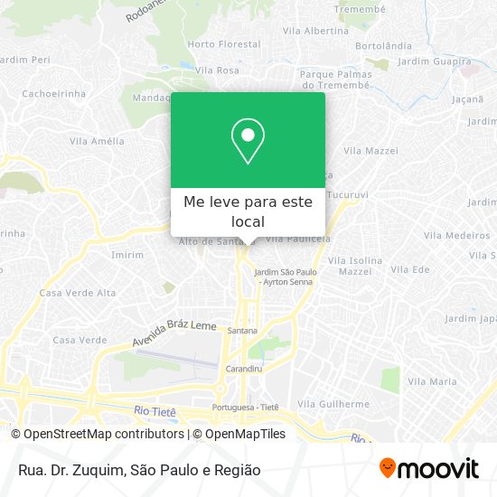 Rua. Dr. Zuquim mapa