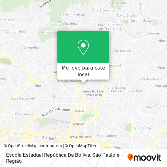 Escola Estadual República Da Bolívia mapa