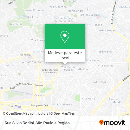 Rua Silvio Rodini mapa