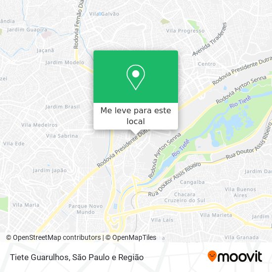 Tiete Guarulhos mapa