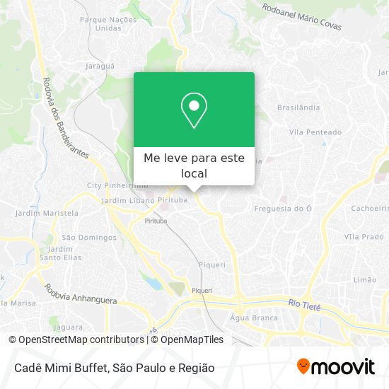 Cadê Mimi Buffet mapa