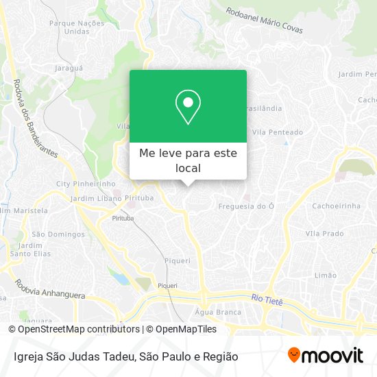 Igreja São Judas Tadeu mapa