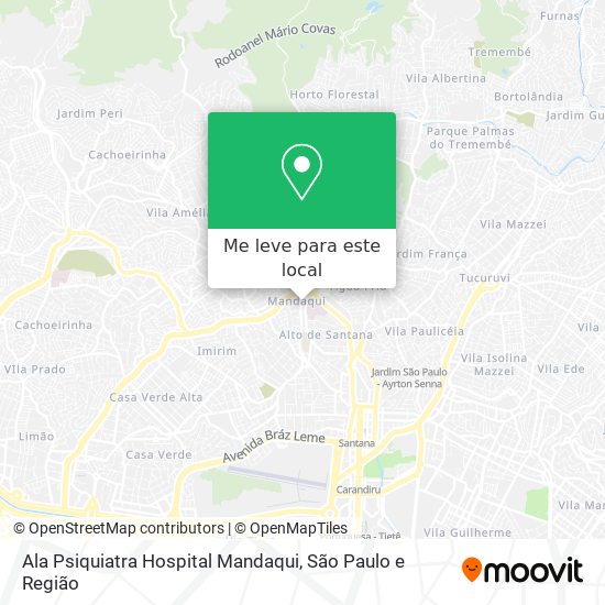 Ala Psiquiatra Hospital Mandaqui mapa