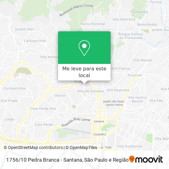 1756/10 Pedra Branca - Santana mapa