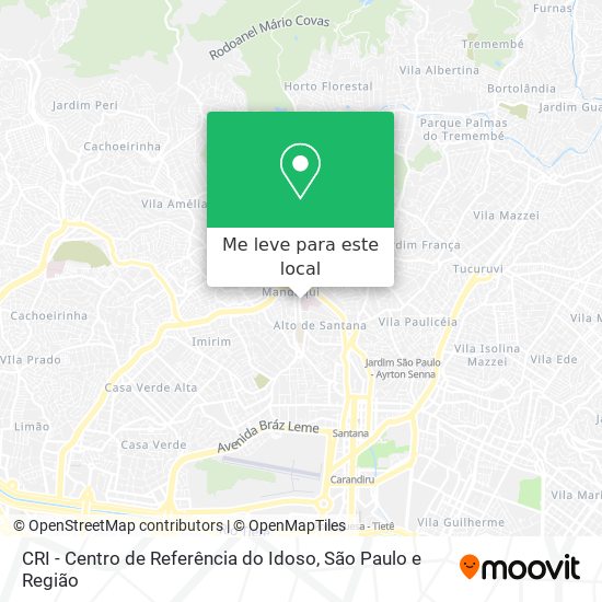 CRI - Centro de Referência do Idoso mapa