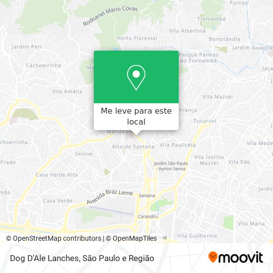 Dog D'Ale Lanches mapa