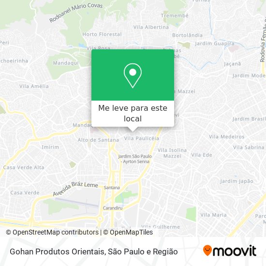 Gohan Produtos Orientais mapa