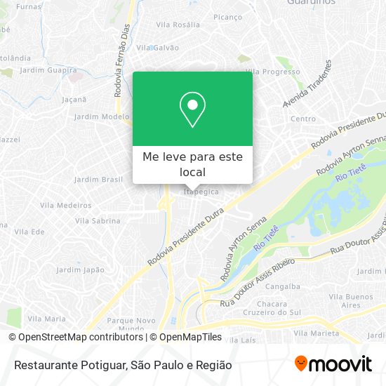 Restaurante Potiguar mapa