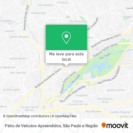 Pátio de Veículos Apreendidos mapa