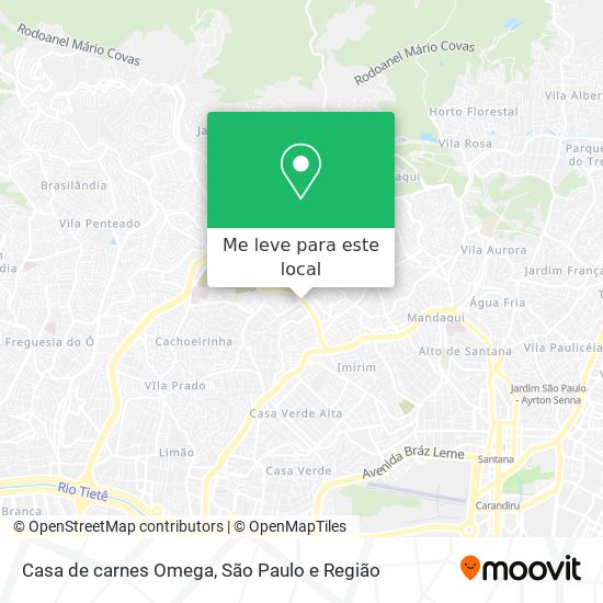 Casa de carnes Omega mapa