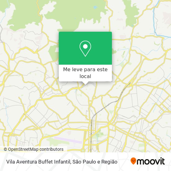 Vila Aventura Buffet Infantil mapa