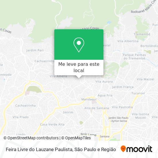 Feira Livre do Lauzane Paulista mapa