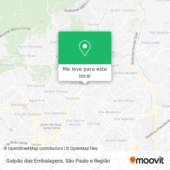 Galpão das Embalagens mapa