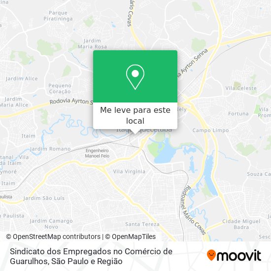 Sindicato dos Empregados no Comércio de Guarulhos mapa