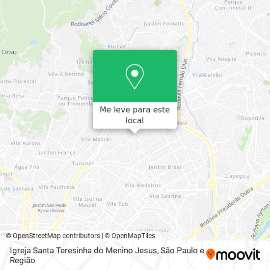 Igreja Santa Teresinha do Menino Jesus mapa