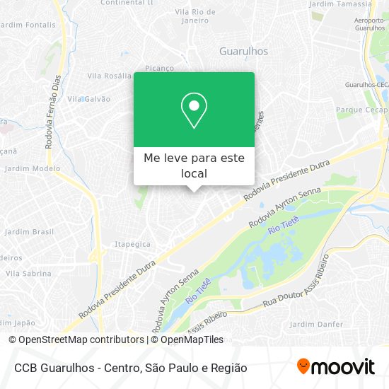 CCB Guarulhos - Centro mapa