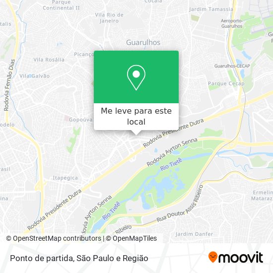 Ponto de partida mapa