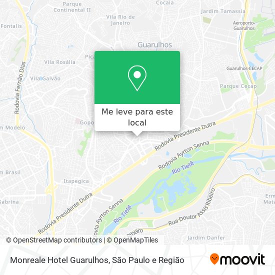 Monreale Hotel Guarulhos mapa