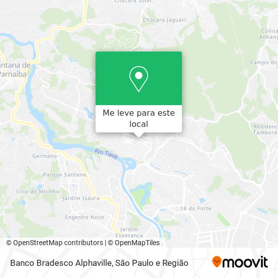 Banco Bradesco Alphaville mapa