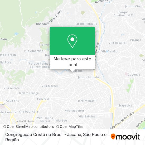 Congregação Cristã no Brasil - Jaçaña mapa