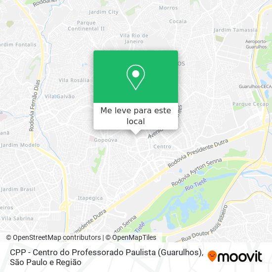 CPP - Centro do Professorado Paulista (Guarulhos) mapa