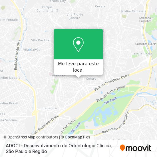 ADOCI - Desenvolvimento da Odontologia Clínica mapa