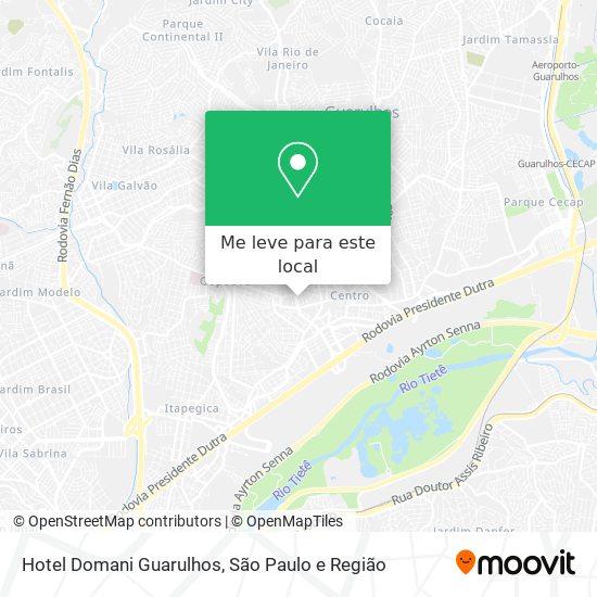 Hotel Domani Guarulhos mapa