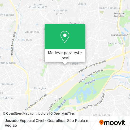 Juizado Especial Cível - Guarulhos mapa