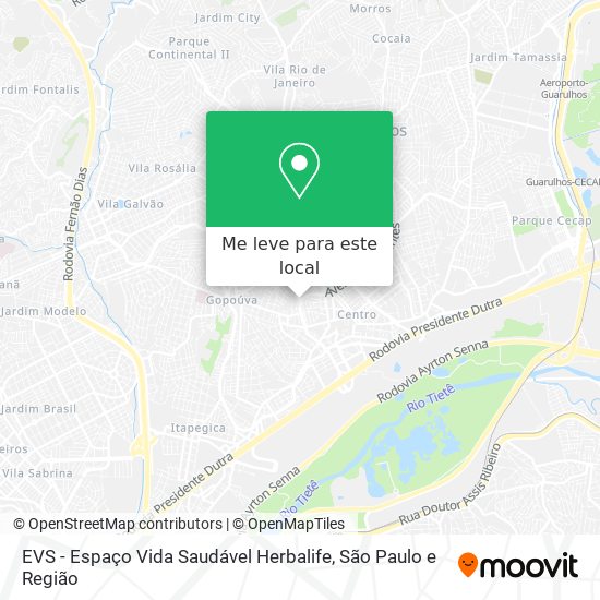 EVS - Espaço Vida Saudável Herbalife mapa